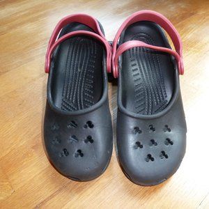 VGUC! Disney Mary Jane Crocs! Size 8! Black & Red!